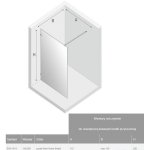      New Trendy Avexa Kabina prysznicowa 110x200 gold shine EXK-1814 WYPRZEDAŻ EKSPOZYCJI!!