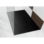 New Trendy Mori Brodzik prostokątny 100x80x3 cm czarny B-0403