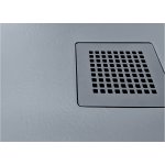 New Trendy Mori Brodzik prostokątny 100x90x3 cm szary B-0397