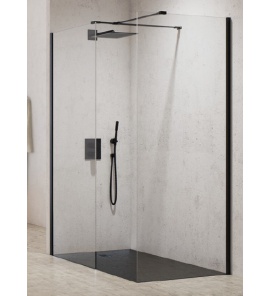 New Trendy New Modus Black Kabina Prysznicowa Walk-In 120x80x200 cm czarna EXK-1286