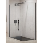 New Trendy New Modus Black Kabina Prysznicowa Walk-In 130x80x200 cm czarna EXK-1287