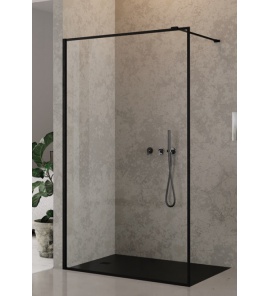 New Trendy New Modus Black Ścianka Prysznicowa Walk-In z ramką dekoracyjną 100x200 cm czarna EXK-0107