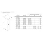 New Trendy New Modus Black Ścianka Prysznicowa Walk-In 120x200 cm czarna EXK-0068