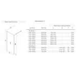 New Trendy New Modus Black Ścianka Prysznicowa Walk-In 70x200 cm czarna EXK-0090