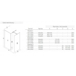 New Trendy New Modus Black Ścianka Prysznicowa Walk-In 90x200 cm czarna EXK-0097