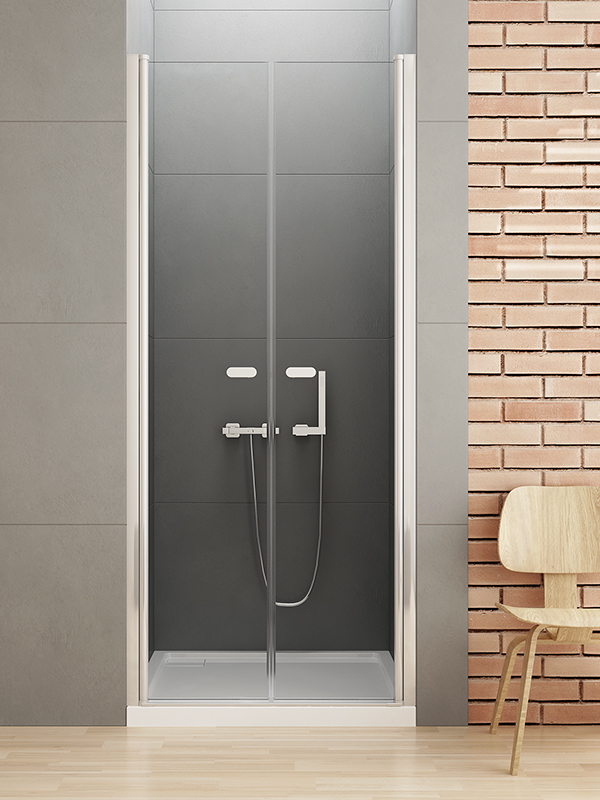 New Trendy New Soleo Podwójne drzwi wnękowe 125,3x195 cm chrom D-0128A/1253