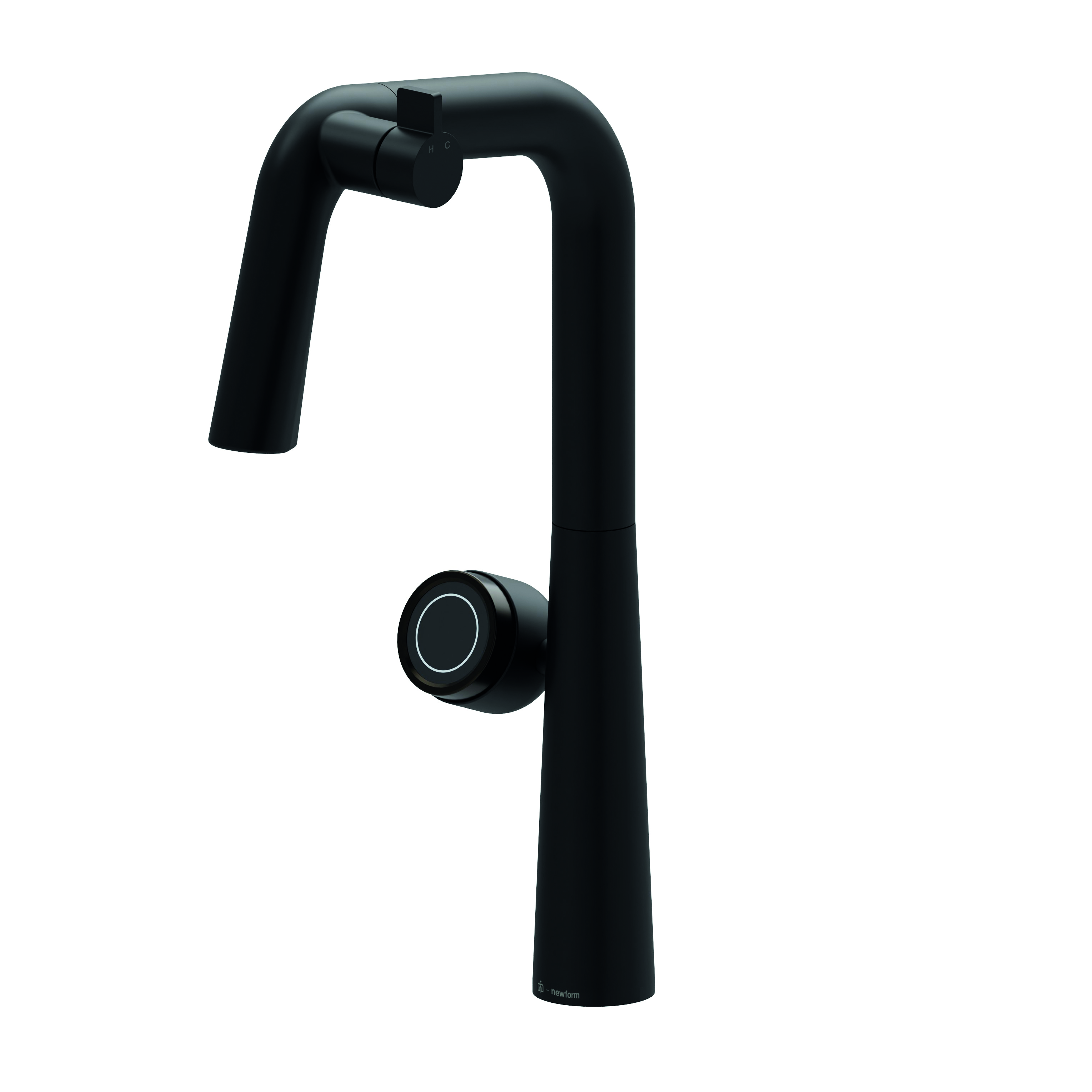 Newform Alkimia Bateria kuchenna z funkcją wody gazowanej matt black 73300.01.093