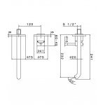 Newform Blink luxury Bateria umywalkowa z długą wylewką jednouchwytowa podtynkowa część zewnętrzna z teksturą chrom 70930E.21.018