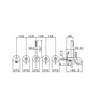 Newform Blink Chic luxury Bateria wannowa podtynkowa z zestawem prysznicowym z teksturą część zewnętrzna chrom 71173E.21.018