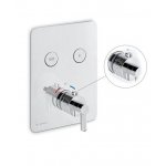 Newform Blink Chic luxury Bateria prysznicowa termostatyczna podtynkowa z dwoma wyjściami z teksturą część zewnętrzna chrom 70420E.21.018