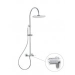 Newform Blink Chic luxury Zestaw prysznicowy ścienny z teksturą chrom 71152.21.018