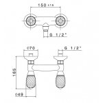 Newform Deluxe Bateria prysznicowa ścienna chrom 68055.21.018