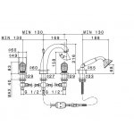 Newform Deluxe Bateria wannowa 4-otworowa na brzeg wanny chrom 68082C.21.018