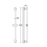 Newform Drążek prysznicowy ścienny chrom 834.21.018
