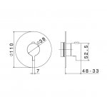 Newform Ergo Bateria prysznicowa termostatyczna podtynkowa z jednym wyjściem część zewnętrzna chrom 67627E.21.018