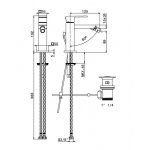 Newform Ergo-Q Bateria bidetowa jednouchwytowa z korkiem chrom 66425.21.018