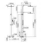 Newform Ergo-Q Zestaw prysznicowy ścienny chrom 61158.21.018
