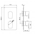 Newform Haka Bateria prysznicowa termostatyczna podtynkowa część zewnętrzna chrom 67692E.21.018