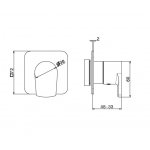 Newform Haka Przełącznik podtynkowy część zewnętrzna chrom 67690E.21.018