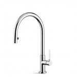 Newform Maki Bateria zlewozmywakowa jednouchwytowa z obrotową i wyciąganą wylewką chrom 71845.21.018