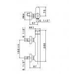 Newform Nio Bateria prysznicowa jednouchwytowa ścienna chrom 68955.21.018