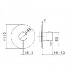 Newform O\'Rama Bateria prysznicowa termostatyczna podtynkowa z trzema wyjściami część zewnętrzna chrom 67687E.21.018