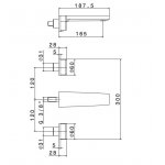 Newform Park Limited Edition Bateria umywalkowa 3-otworowa podtynkowa część zewnętrzna chrom/czarny mat 69728E.05.093