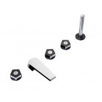 Newform Park Limited Edition Bateria wannowa 5-otworowa na brzeg wanny chrom/czarny mat 69782C.05.093