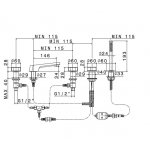 Newform Park Limited Edition Bateria wannowa 5-otworowa na brzeg wanny chrom/czarny mat 69782C.05.093
