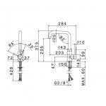 Newform Real Steel Bateria zlewozmywakowa jednouchwytowa z obrotową wylewką stal nierdzewna 63420X.50.050