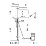 Newform X-Steel 316 Bateria umywalkowa jednouchwytowa z korkiem stal nierdzewna 69610X.50.050