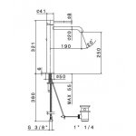 Newform X-Steel 316 Bateria umywalkowa jednouchwytowa wysoka z korkiem stal nierdzewna 69613X.50.050