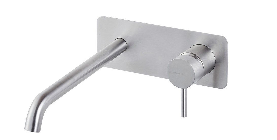 Newform X-Steel 316 Bateria umywalkowa ścienna jednouchwytowa część zewnętrzna stal nierdzewna 69629EX.50.050