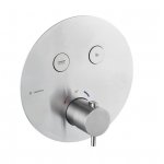 Newform X-Steel 316 Bateria prysznicowa termostatyczna podtynkowa z dwoma wyjściami część zewnętrzna stal nierdzewna 70426EX.50.050