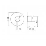Newform X-Steel 316 Bateria prysznicowa jednouchwytowa podtynkowa z przełącznikiem 3-drożnym część zewnętrzna stal nierdzewna 69675EX.50.050