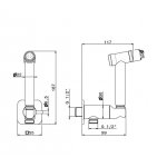 Newform X-Steel 316 Bidetka jednouchwytowa ścienna z zaworem/słuchawką stal nierdzewna 69644X.50.050