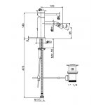 Newform XT Bateria bidetowa jednouchwytowa z korkiem chrom 4223.21.018