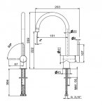 Newform XT Bateria zlewozmywakowa jednouchwytowa z obrotową wylewką chrom 4325.21.018