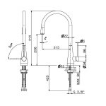       Newform Ycon Bateria zlewozmywakowa jednouchwytowa z obrotową wylewką Carbon satin 64200.M0.077