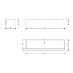 Nic Design Asta Półka prysznicowa 30 cm stal polerowana 008578