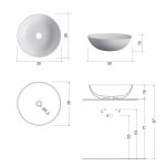 NIC Design Ciotole Umywalka nablatowa Ø38 biały połysk 001745.001