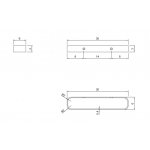 Nic Design Curva Wieszak na ręczniki 30 cm czarny mat 008761.064