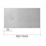 NIC Design Foglio Brodzik wpuszczany 80x110 biały połysk 002554.001