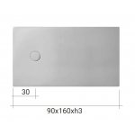 NIC Design Foglio Brodzik wpuszczany 90x160 biały połysk 002567.001