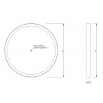 NIC Design Lustro ścienne okrągłe Ø 60 cm z podświetleniem LED Nero matt 012779.064