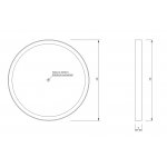 NIC Design Lustro ścienne okrągłe Ø 50 cm z podświetleniem LED Nero matt 012780.064