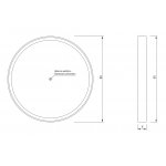 NIC Design Lustro ścienne okrągłe Ø 50 cm z podświetleniem LED biały połysk 012788.001