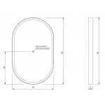 NIC Design Lustro ścienne owalne 80x50 cm z podświetleniem LED Salvia 012789.067