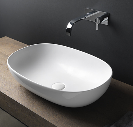 Nic Design Milk Lavabo Umywalka nablatowa 60x39 biały połysk 001526.001
