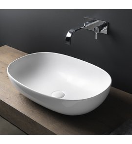 Nic Design Milk Lavabo Umywalka nablatowa 60x39 biały połysk 001526.001